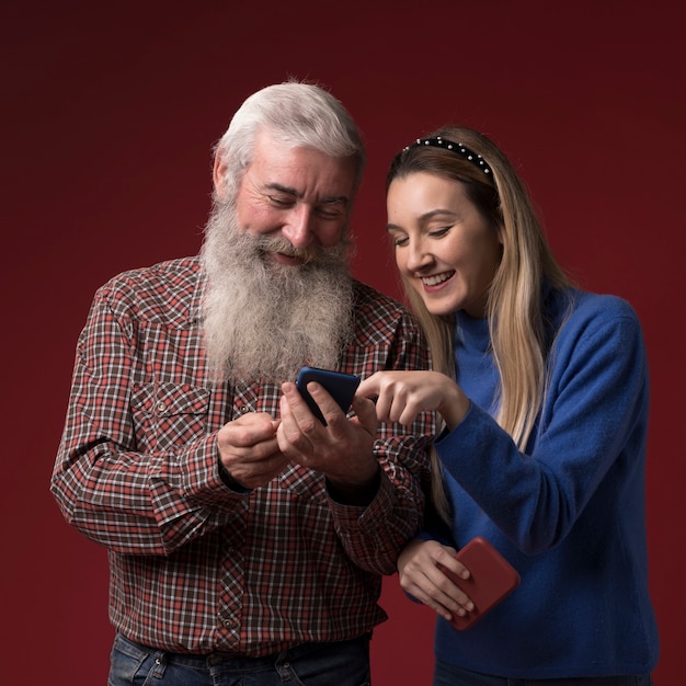 Foto gratuita hija y papá el día del padre