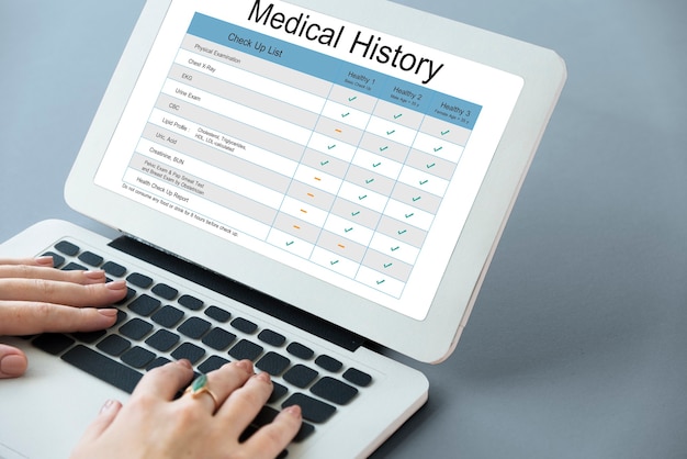 Historial de informe de examen médico Historial