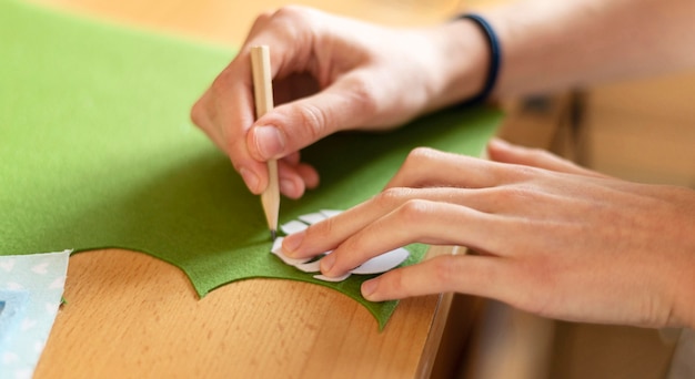 Hoja de dibujo de mano de primer plano