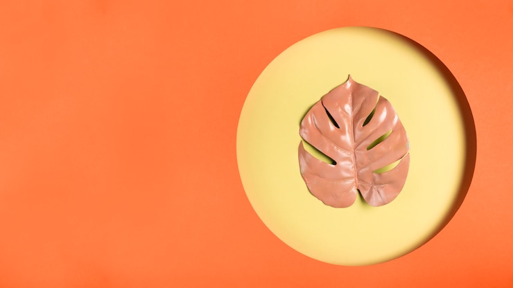 Foto gratuito hoja naranja en marco con espacio de copia