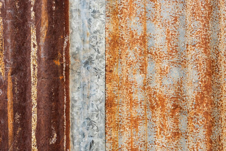 Foto gratuito hoja oxidada de fondo de metal