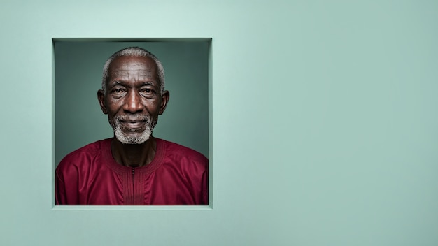 Hombre afroamericano sonriendo