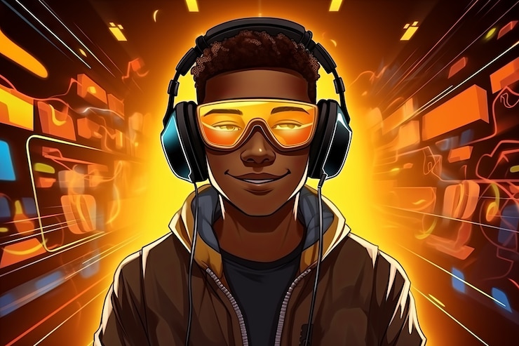 Foto gratuito hombre de dibujos animados con gafas