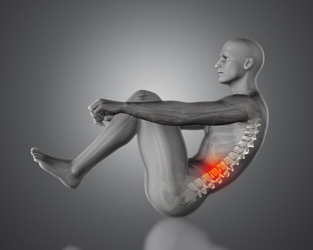 Hombre con dolor de columna