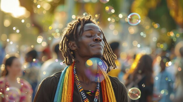 Hombre con dreads que representan el movimiento rastafari