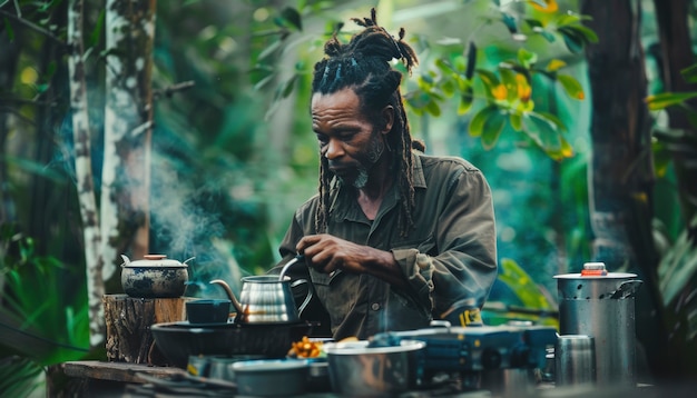 Hombre con dreads que representan el movimiento rastafari