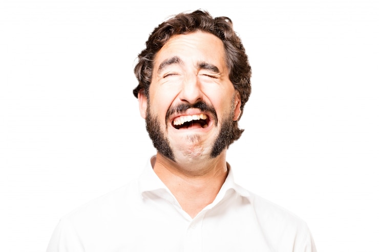 Foto gratuito hombre llorando con la boca abierta