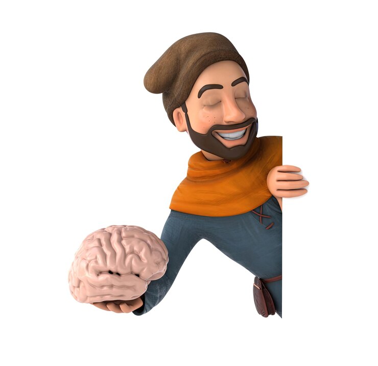 Foto gratuito hombre medieval de dibujos animados en 3d