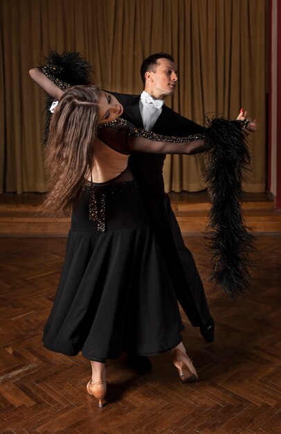 hombre y mujer, actuación, baile de salón, juntos