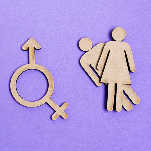 Hombre y mujer igualdad de derechos y símbolo de género