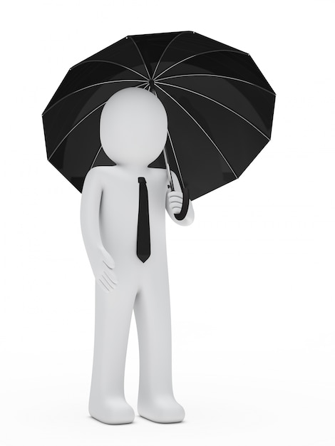 Foto gratuita hombre de negocios con un paraguas
