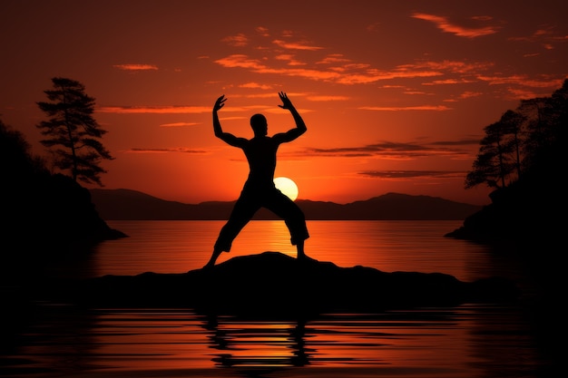 Foto gratuita hombre negro en plena sesión practicando yoga