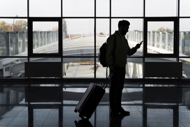 Foto gratuito hombre de tiro completo viajando