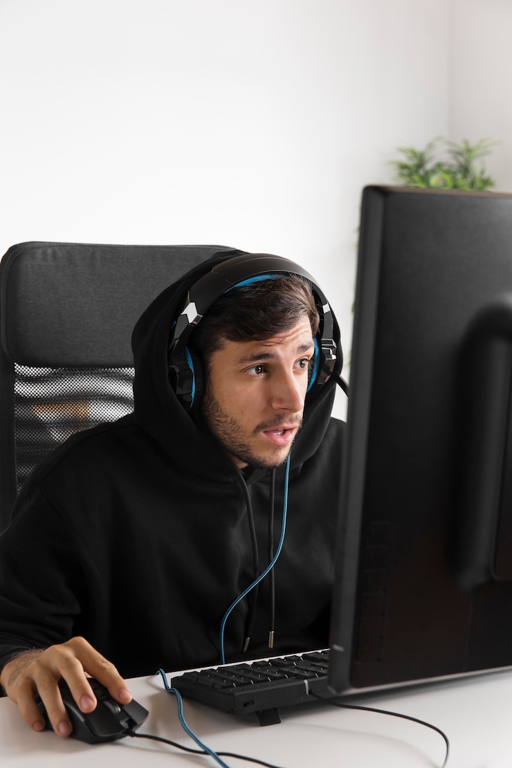 Foto gratuito hombre de tiro medio jugando