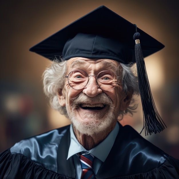 Foto gratuita hombre de tiro medio con traje de graduación