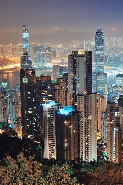 Foto gratuita hong kong por la noche