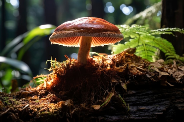 Foto gratuita hongos en el bosque rodeados de naturaleza.