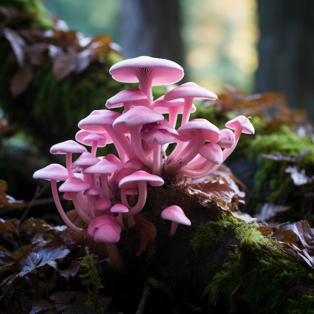Foto gratuita hongos que crecen en el bosque