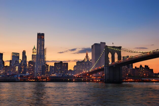 Horizonte de manhattan de la ciudad de nueva york