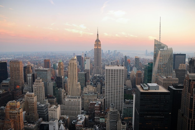 Horizonte de manhattan de la ciudad de nueva york