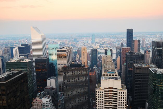 Horizonte de manhattan de la ciudad de nueva york