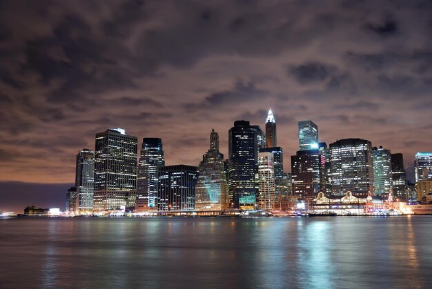 horizonte de manhattan de la ciudad de nueva york