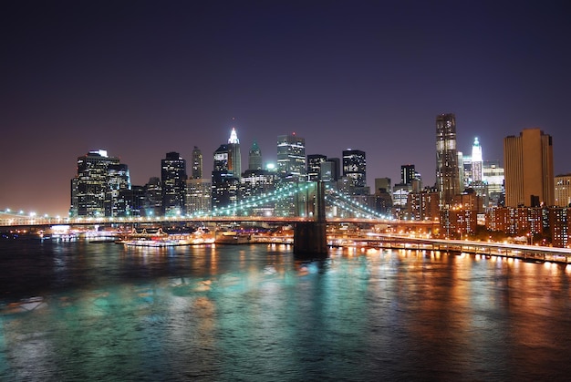 Foto gratuita horizonte de manhattan de la ciudad de nueva york