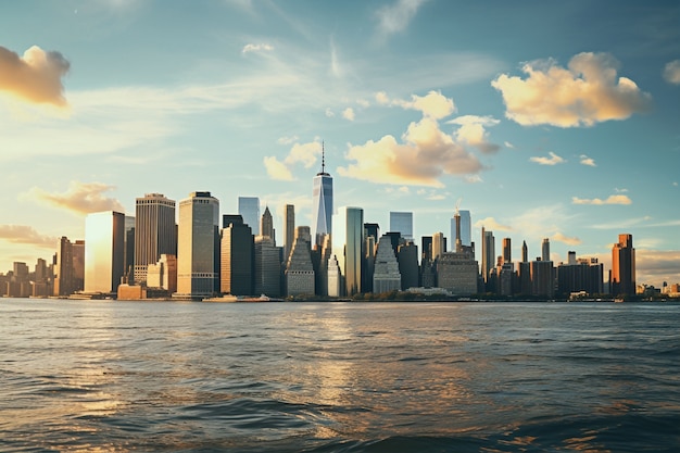 Foto gratuita horizonte de nueva york durante el día