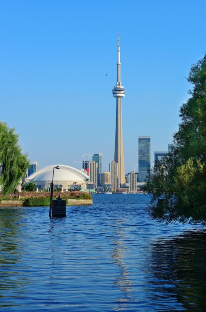 Horizonte de toronto desde el parque