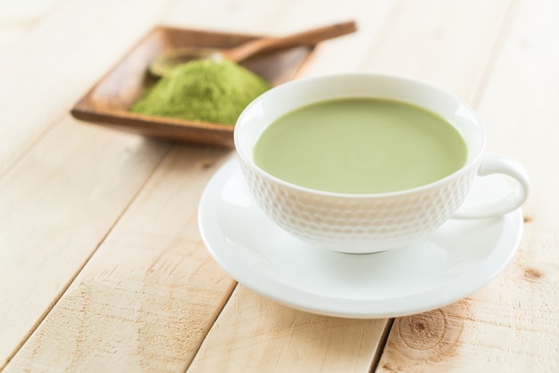 Hot matcha latte