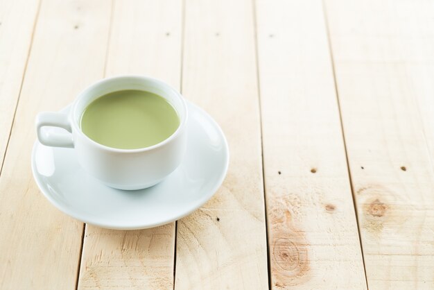 Hot matcha latte