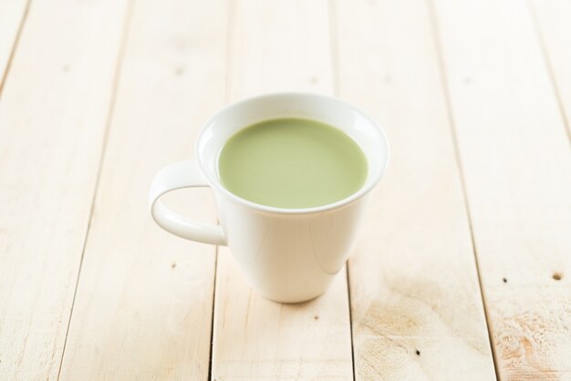 Hot matcha latte