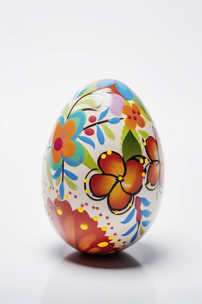 Huevo decorativo de Pascua en estudio.