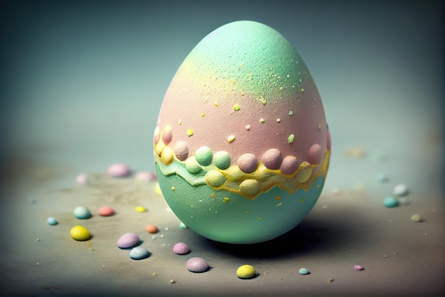 Huevo de Pascua pastel abstracto 9
