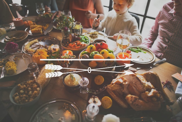 Icono de Acción de Gracias Cena Familiar Fiesta