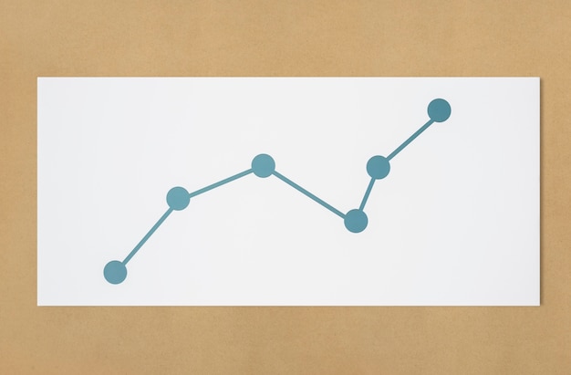 Icono de análisis de datos de gráfico de línea