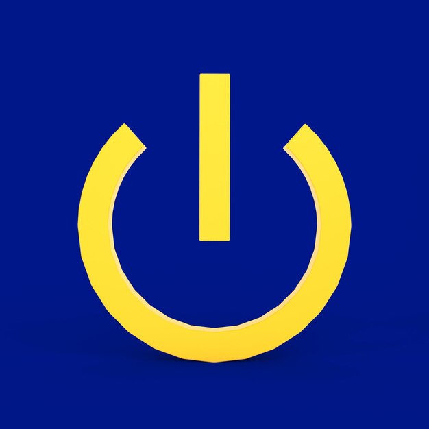 Icono de apagado en la parte frontal