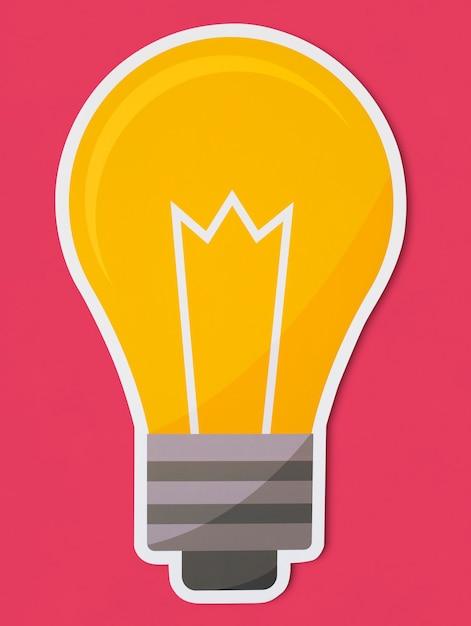 Icono de bombilla creativa aislada