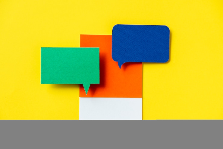 Foto gratuito icono de burbuja de discurso de mensajería de chat
