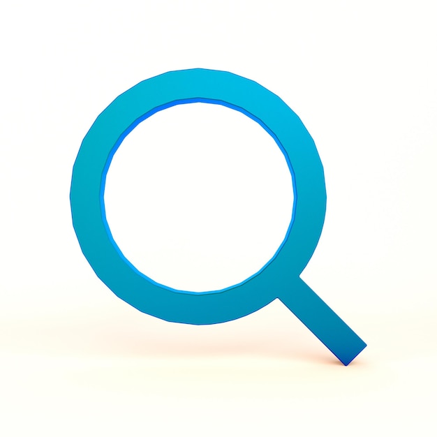 Icono de búsqueda anverso en fondo blanco