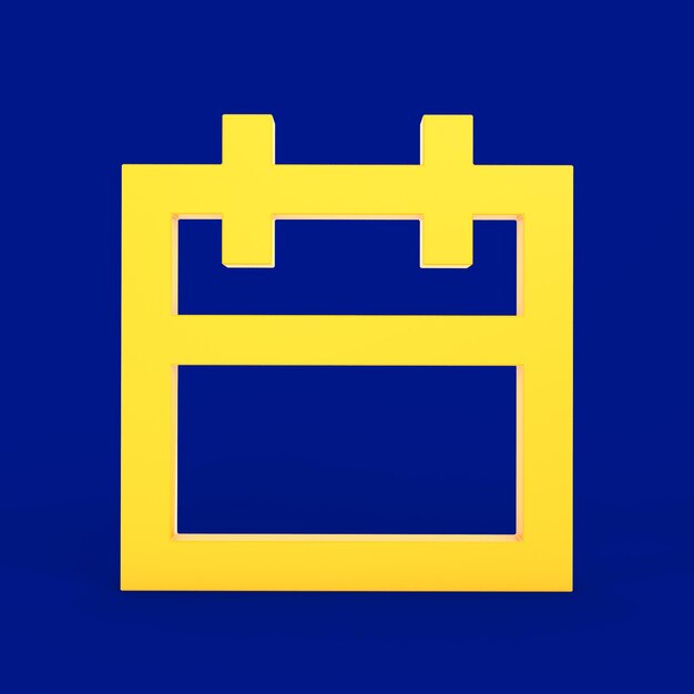 Icono de calendario Lado frontal