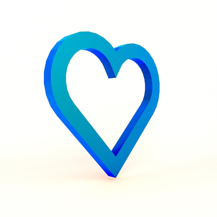 Foto gratuito icono de corazón lado izquierdo en fondo blanco