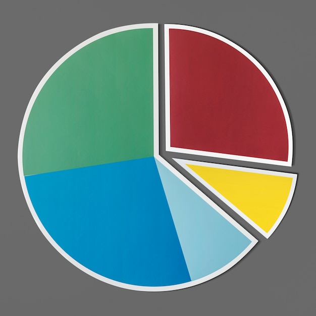 Icono de gráfico de sectores de análisis de datos
