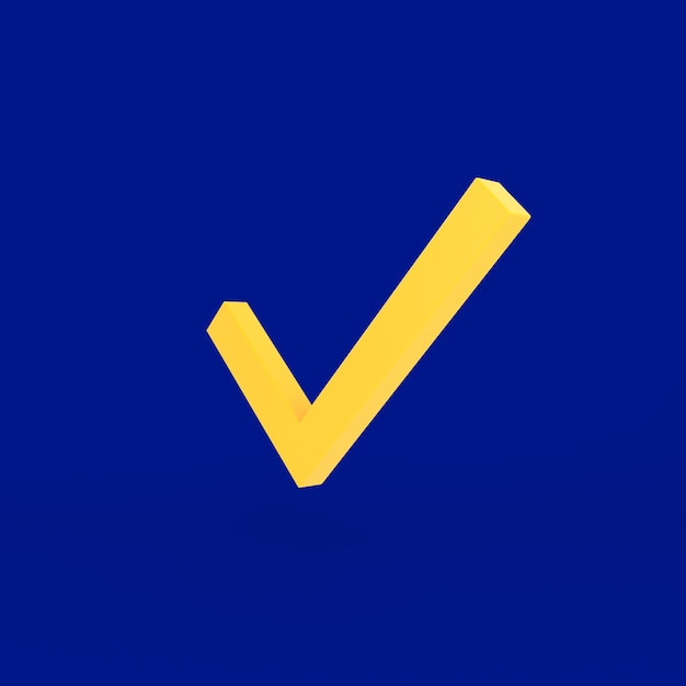 Icono de marca de verificación lado derecho