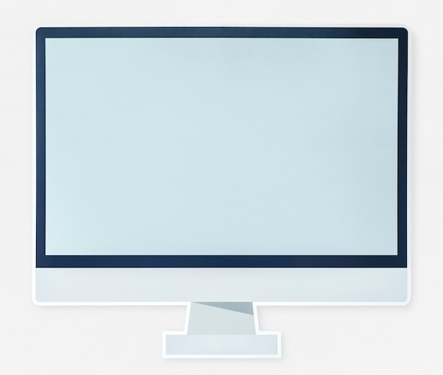 Foto gratuita icono de monitor de la computadora moderna aislado