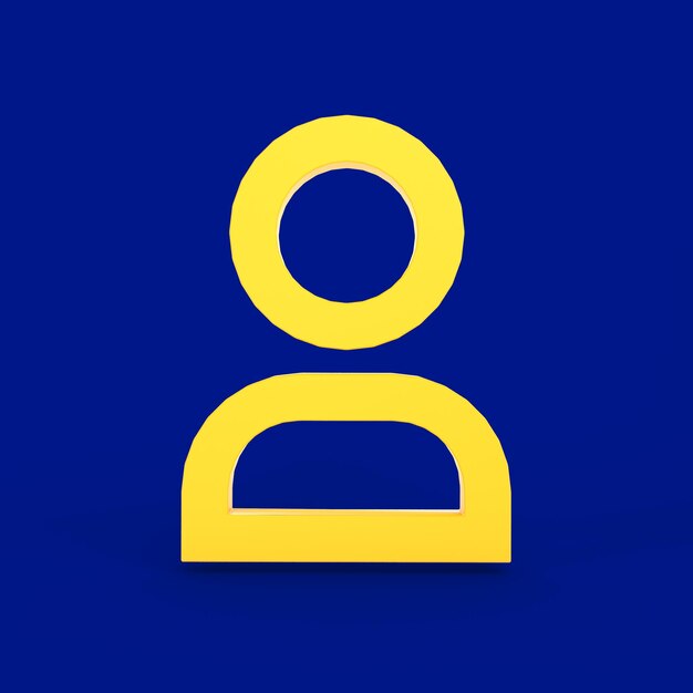 Ícono de perfil de usuario Parte frontal