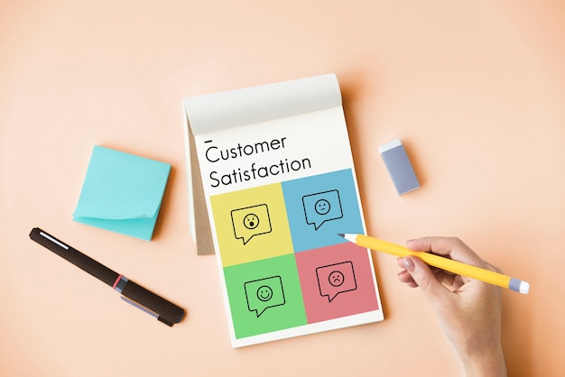Icono de retroalimentación de satisfacción del servicio al cliente