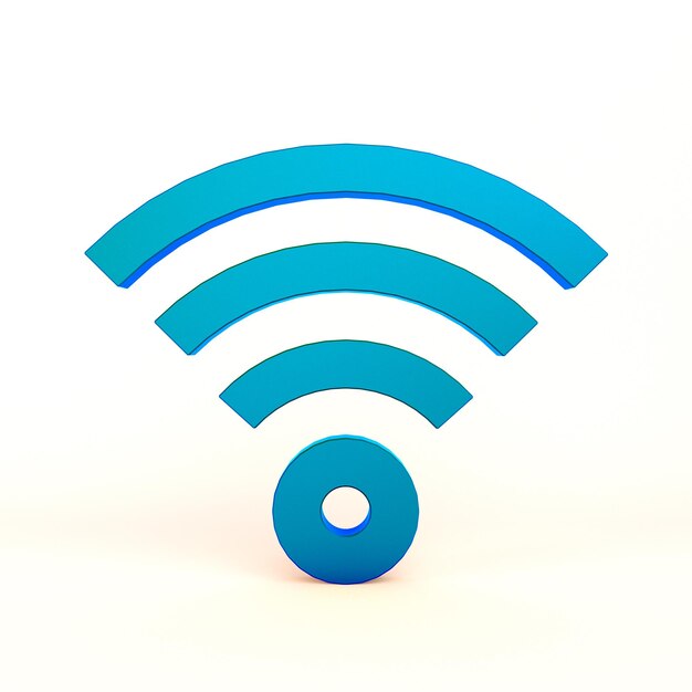 El icono de la señal Wi-Fi en color azul
