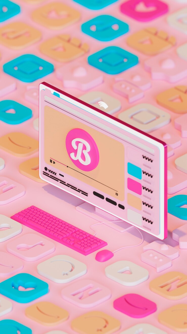Foto gratuito iconos de comunicación y redes sociales en computadora personal.
