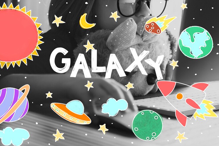 Foto gratuito iconos de espacio exterior dibujo concepto de gráficos